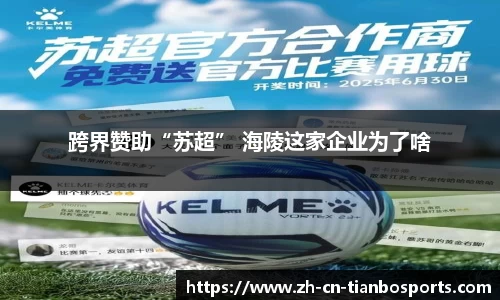 跨界赞助“苏超” 海陵这家企业为了啥